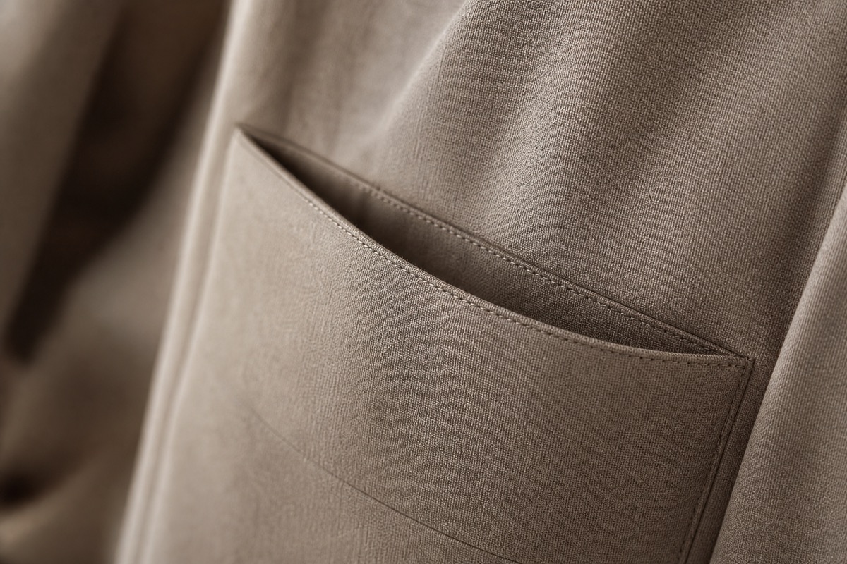With Pockets fabric detail