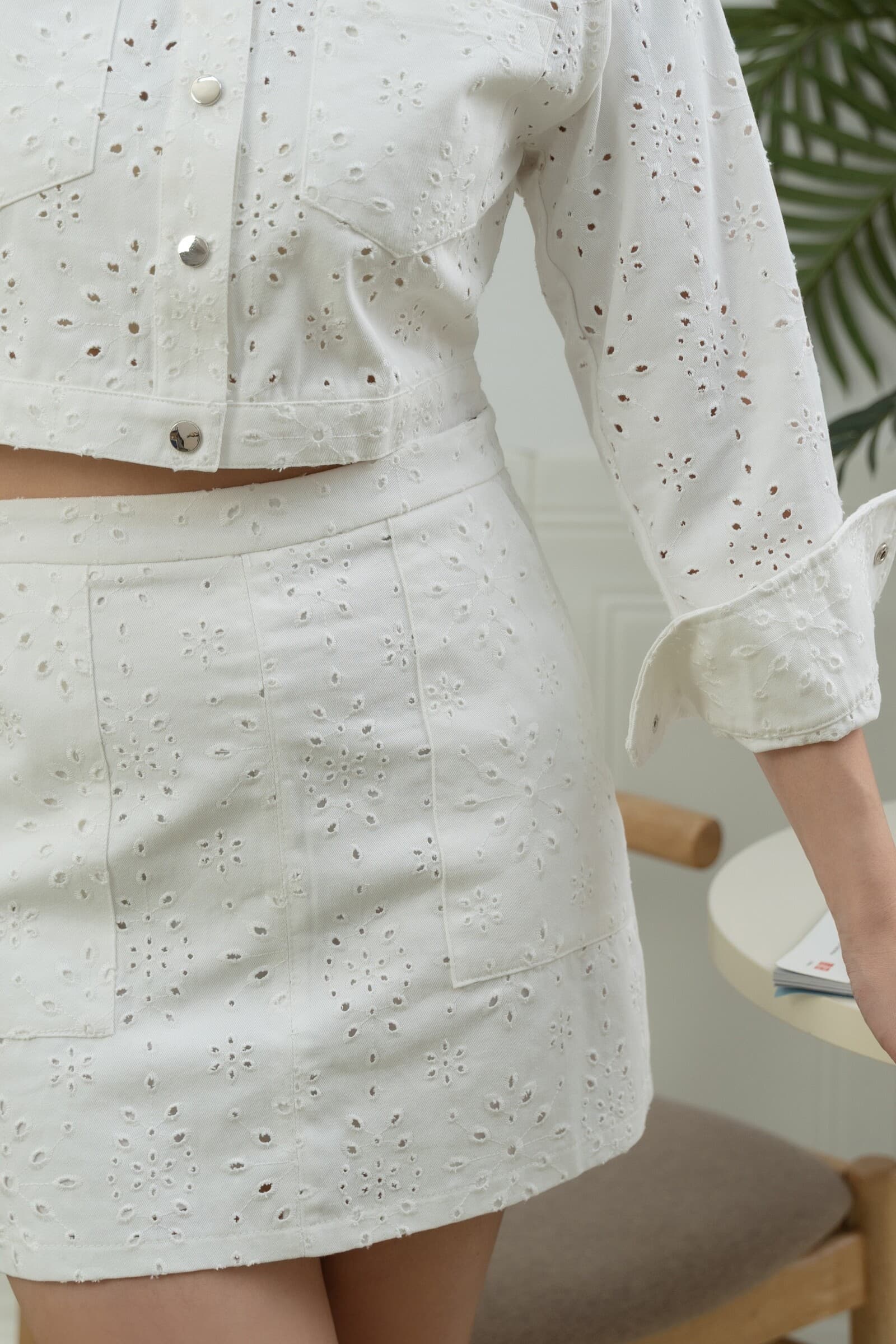 Ansel Lace Twill Skirts ZSK5014