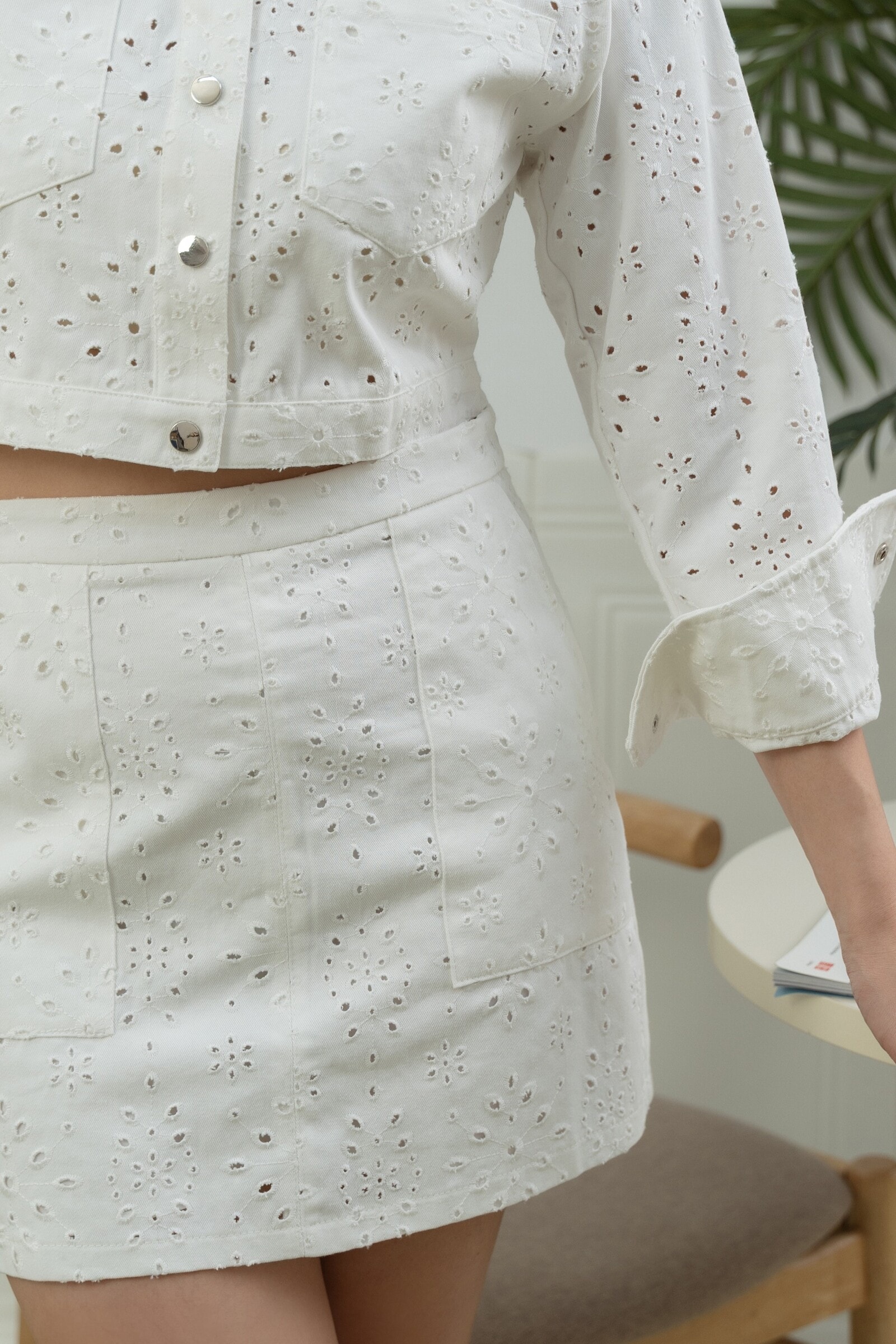 Ansel Lace Twill Skirts ZSK5014