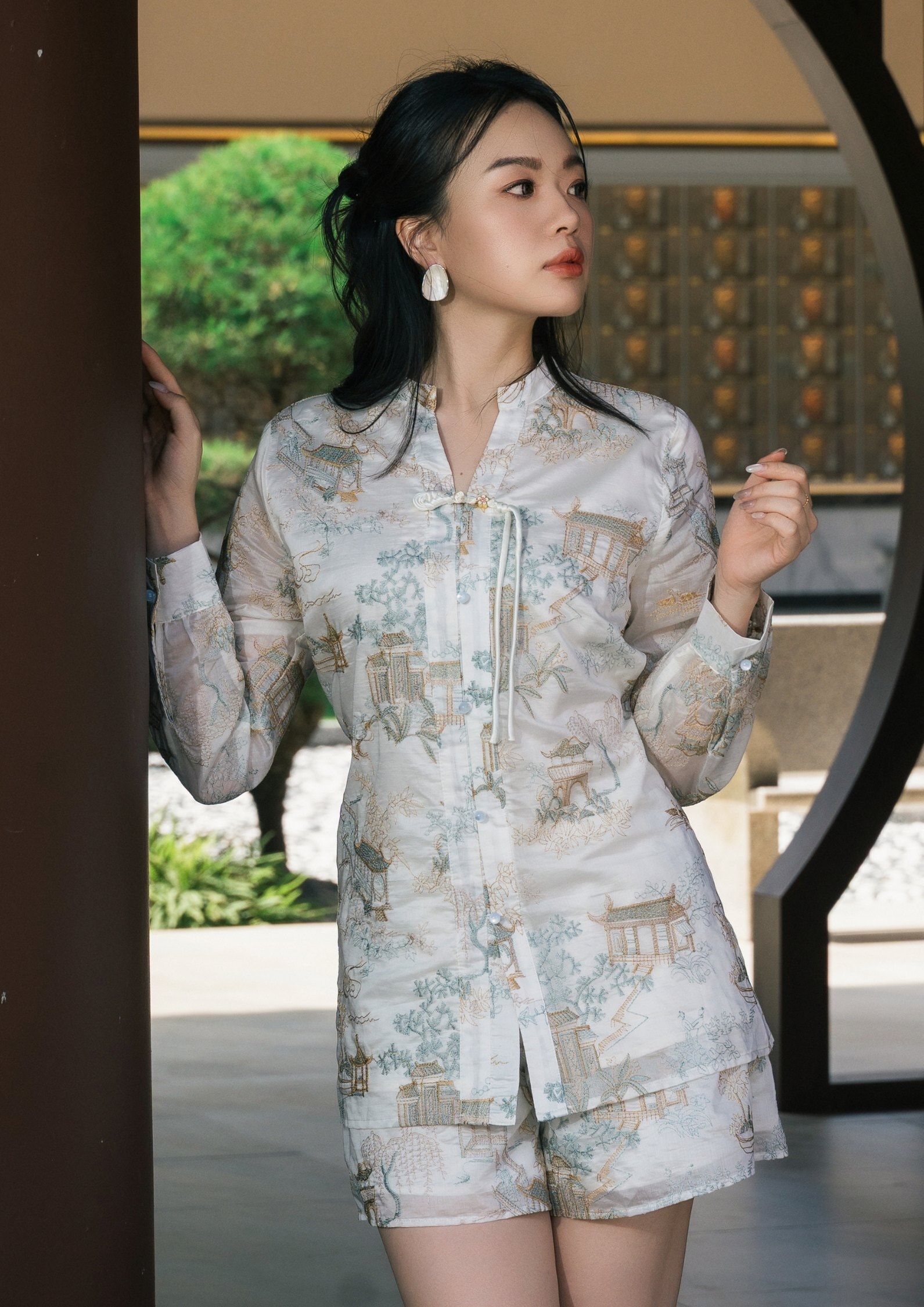 Modern Chinese Top & Shorts Set ZBL5073