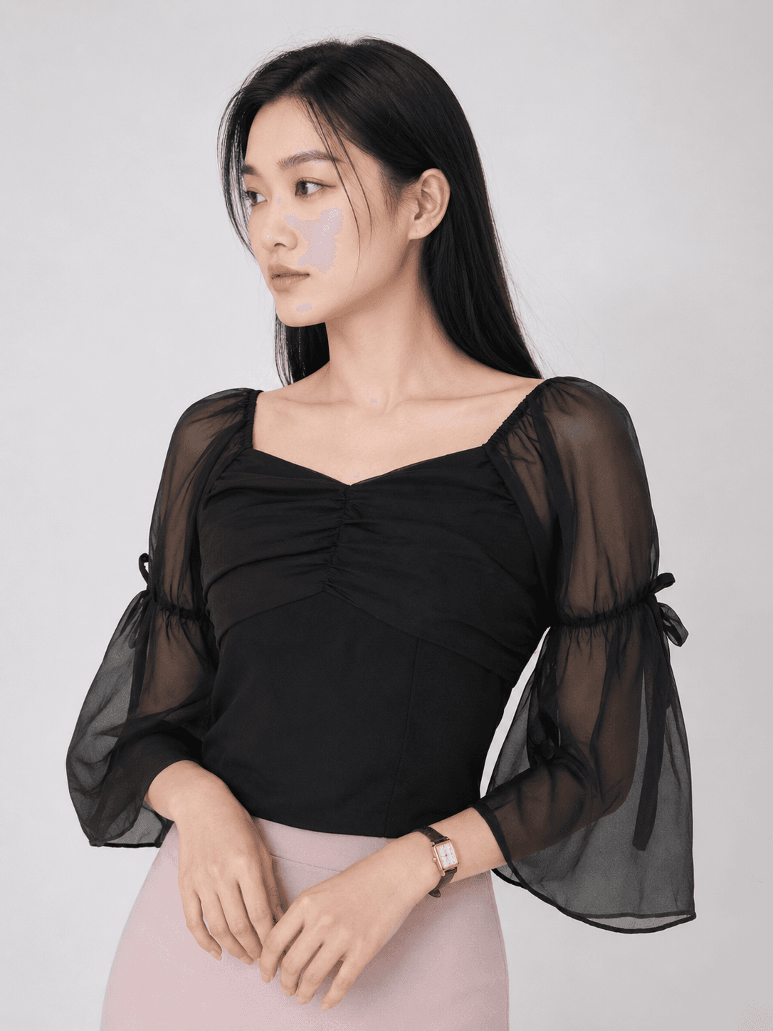 Blake Organza Sleeve Top ZBP5070