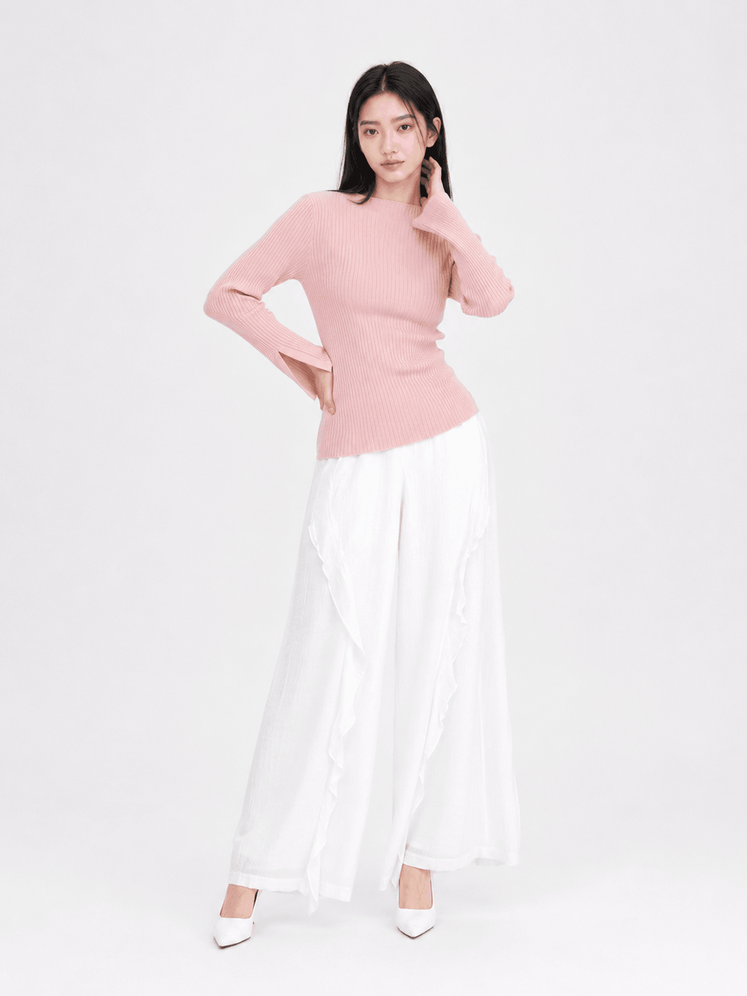Clara Slit Sleeve Knit Top ZBP5028