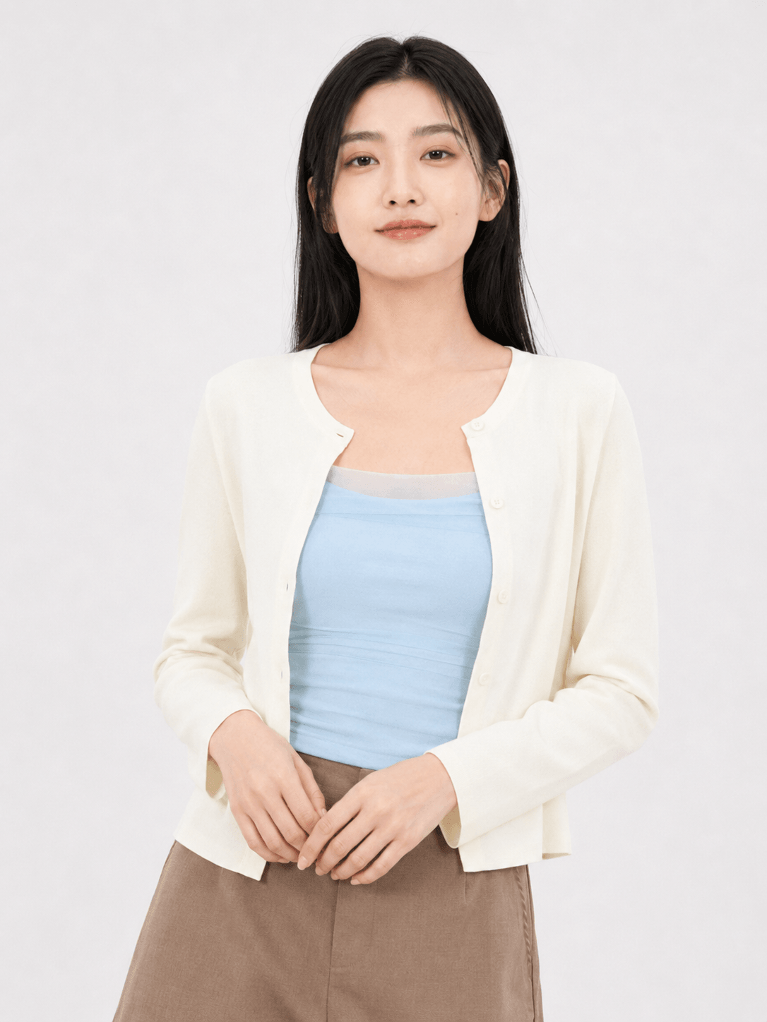Cropped Knit Jacket ZBP5081