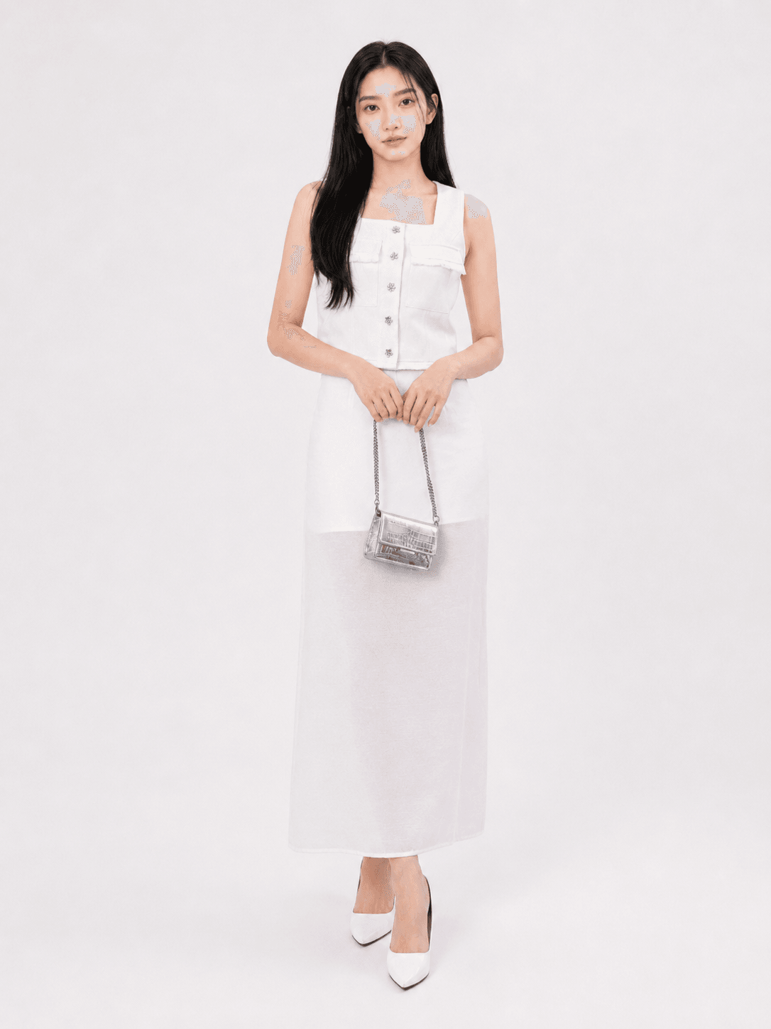 Elodie Tweed Button Top ZBP5113