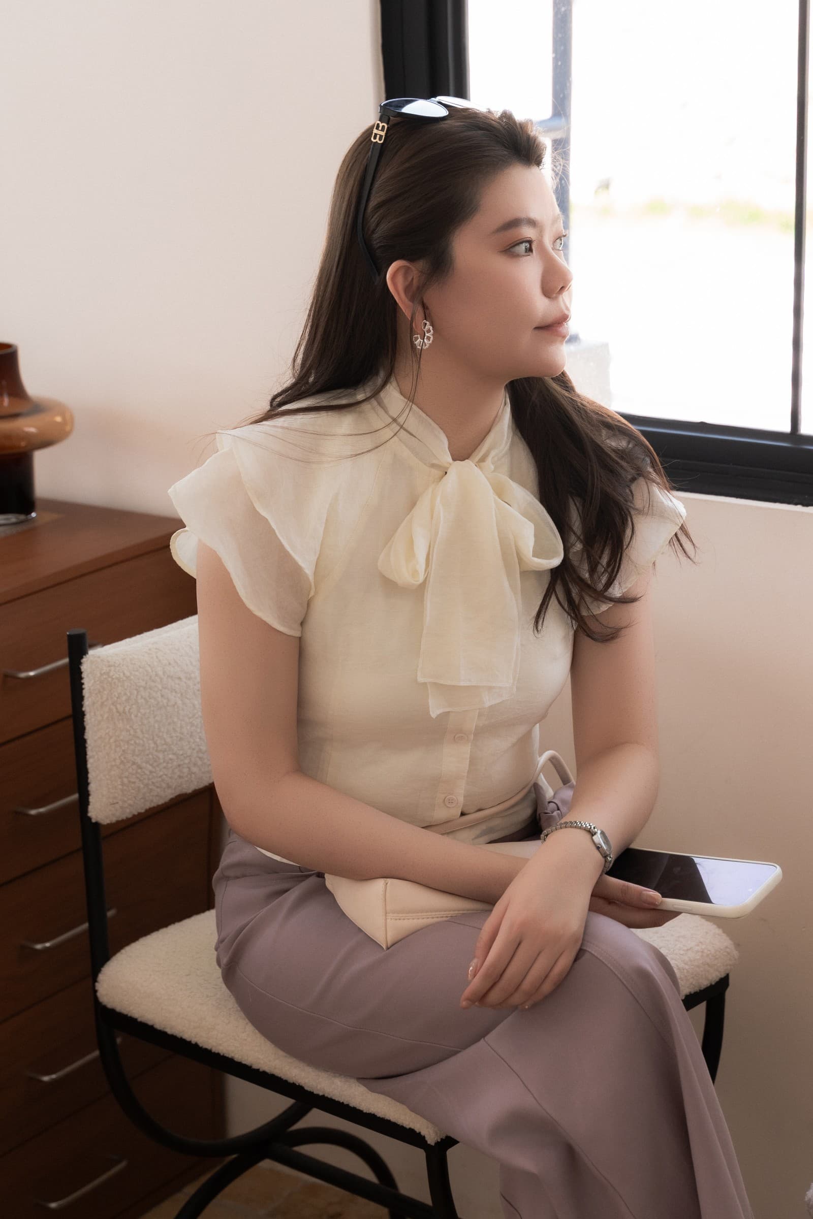 Luxe Organza Detail Top