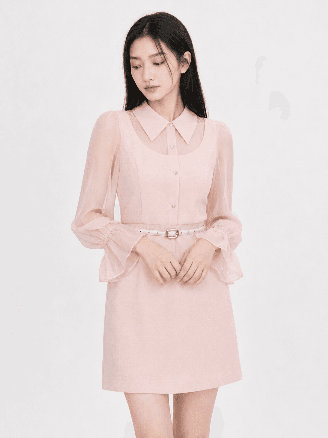 Lila Linen Organza Dress ZBL5006