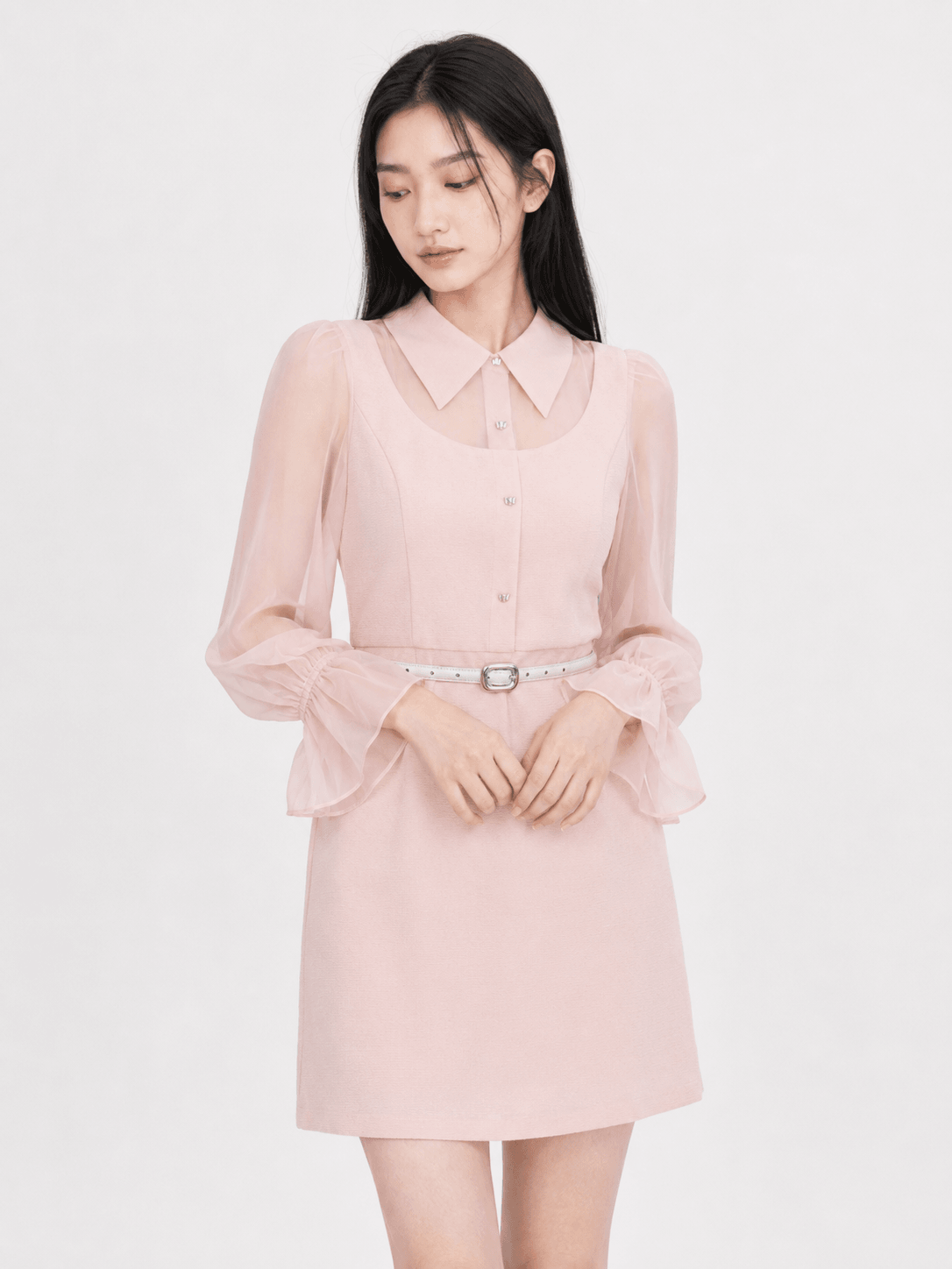 Lila Linen Organza Dress ZBL5006