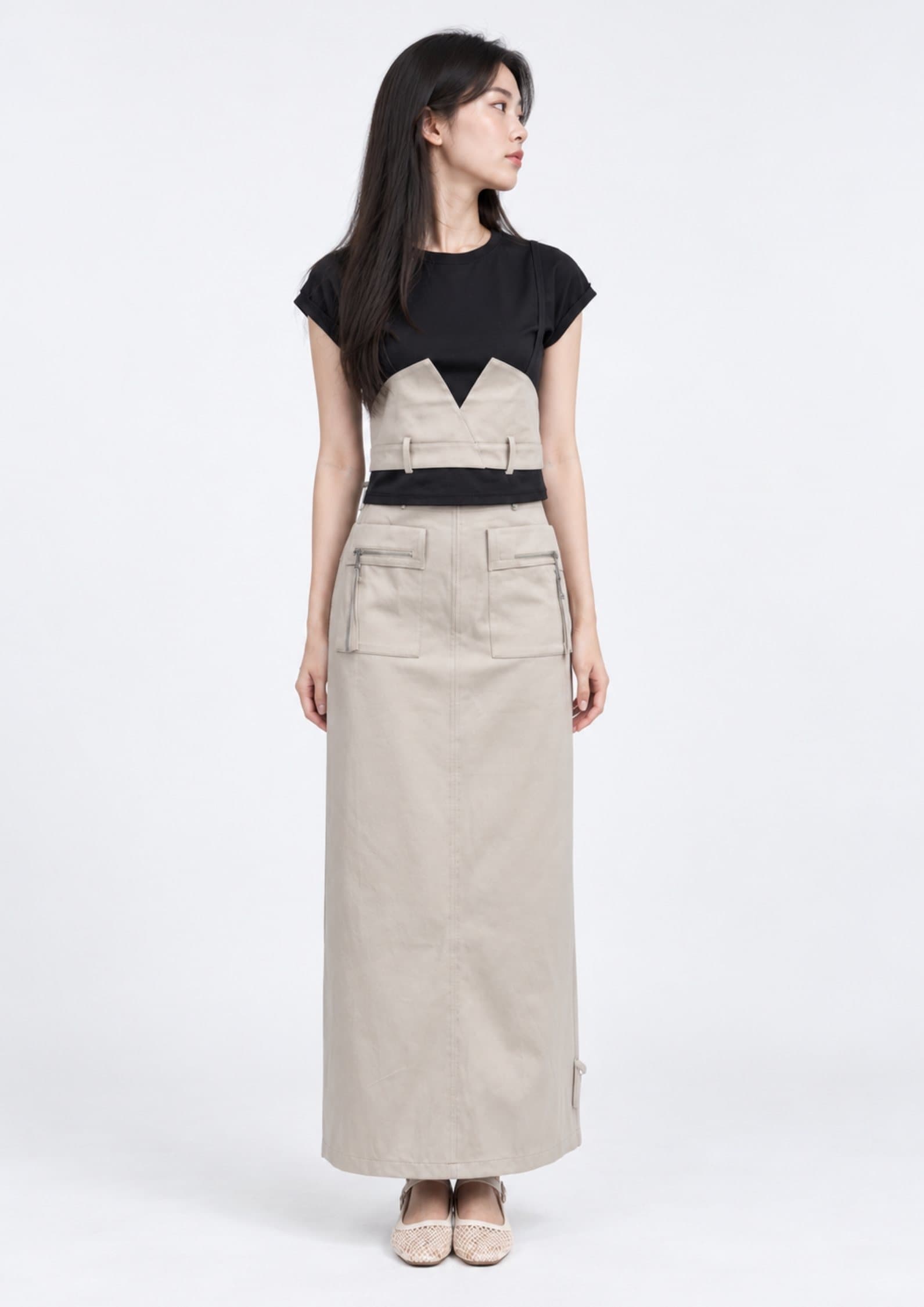 Blair Contrast Waist Panel Top