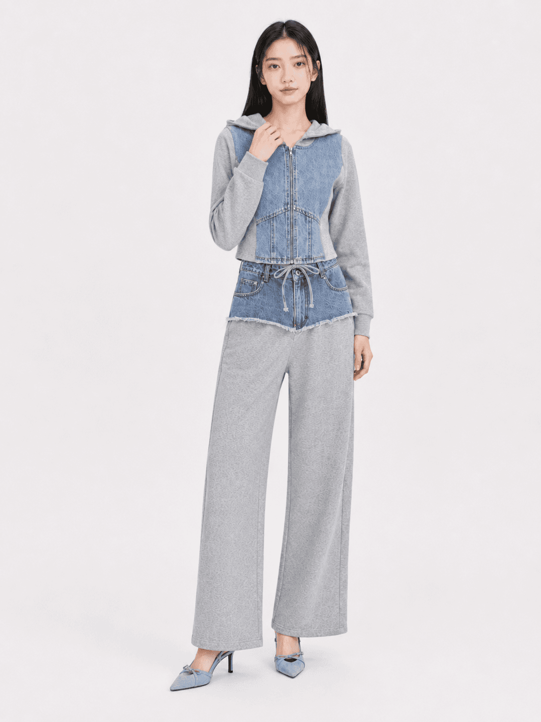 Urban Denim Sculpt Hoodie