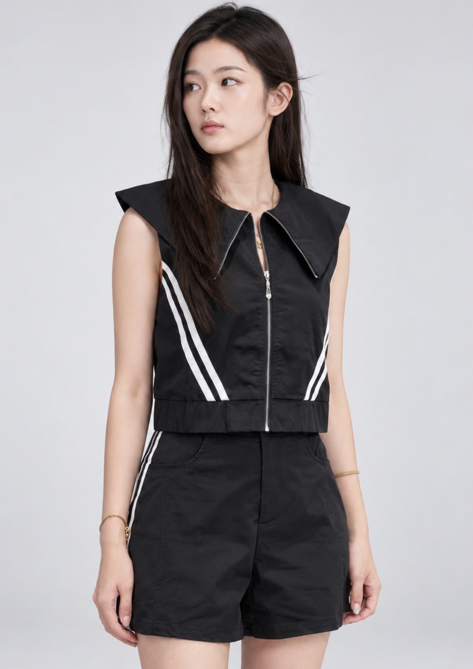 Blake Statement Collar Zip Vest