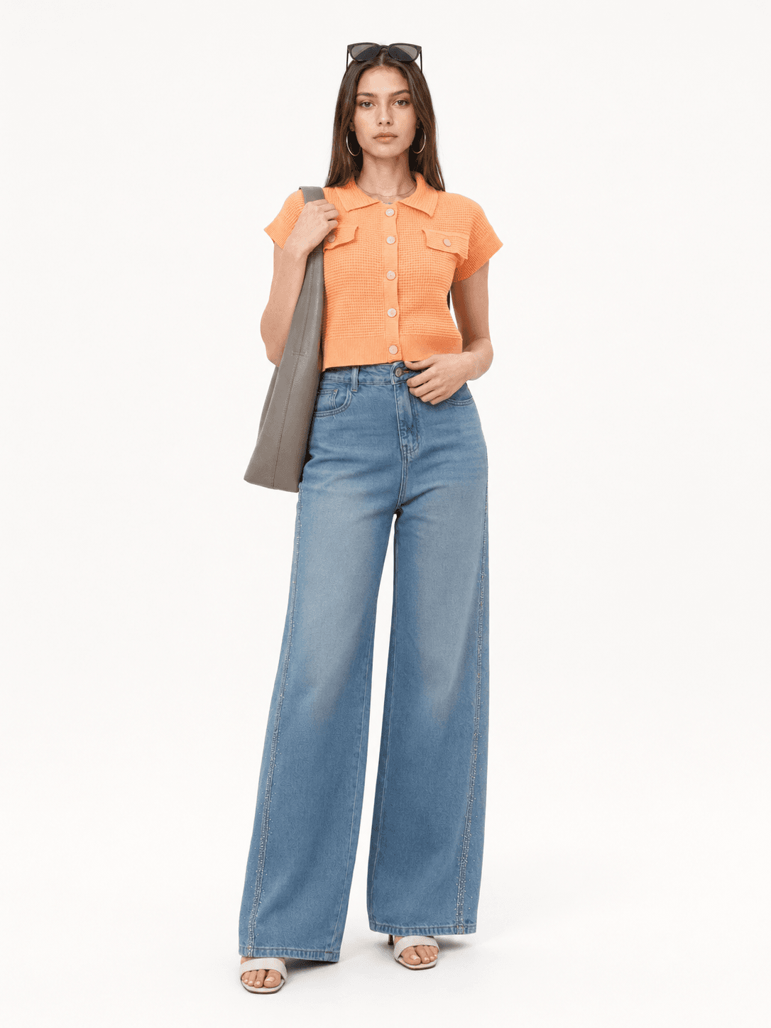 Rhinestone Denim Pants ZJL6002