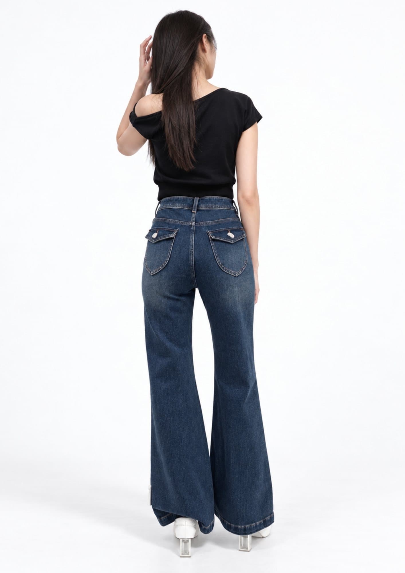 Vivian Wide Leg Denim Jeans