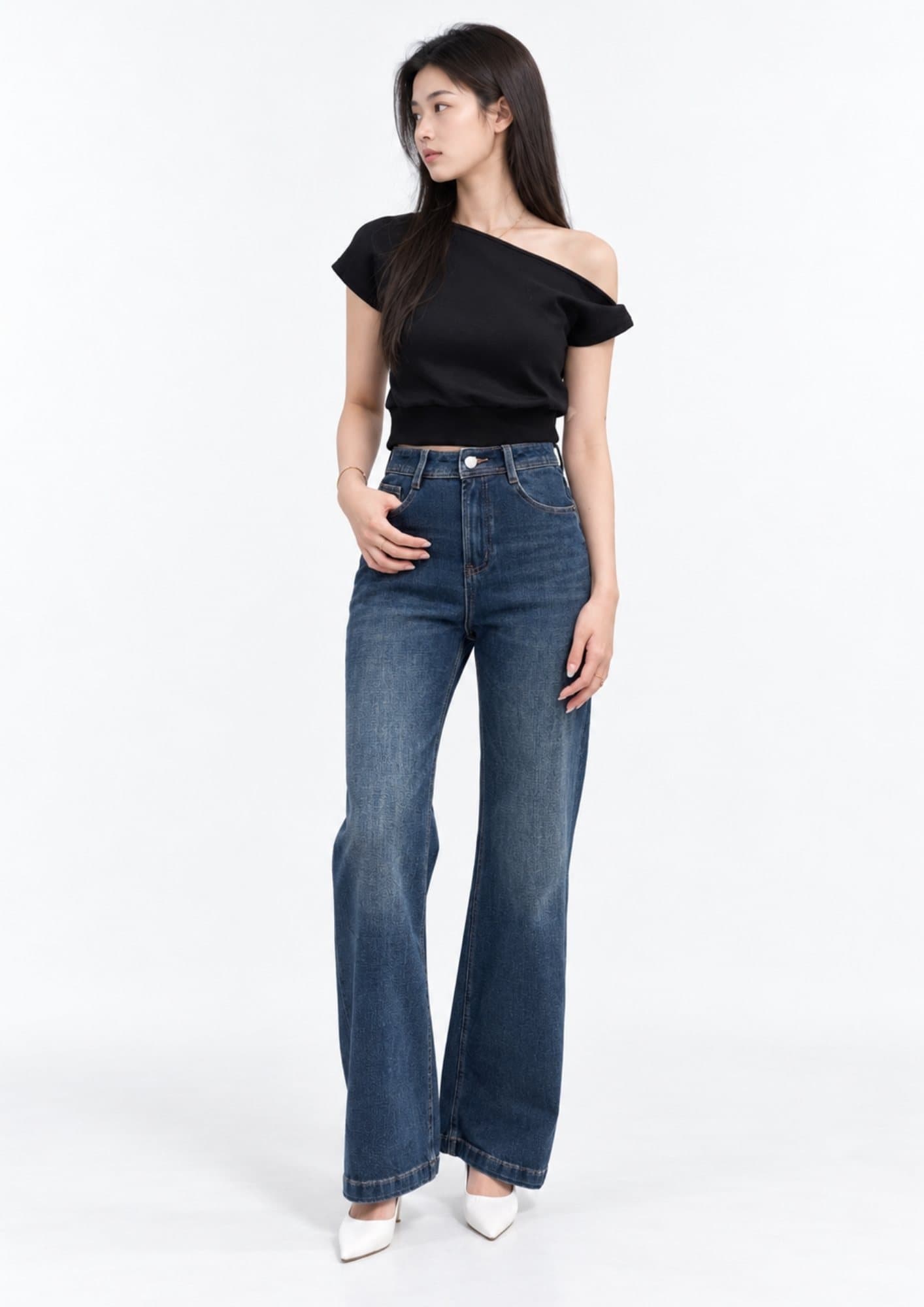 Vivian Wide Leg Denim Jeans