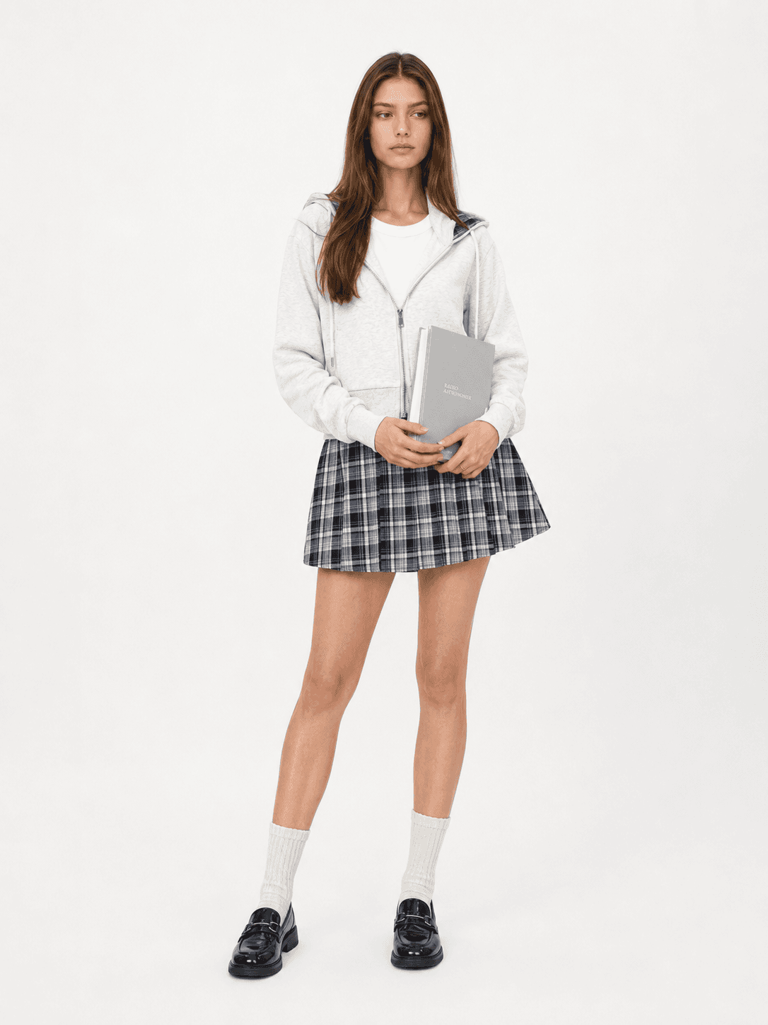 Plaid Pleated Skirt ZSK6012