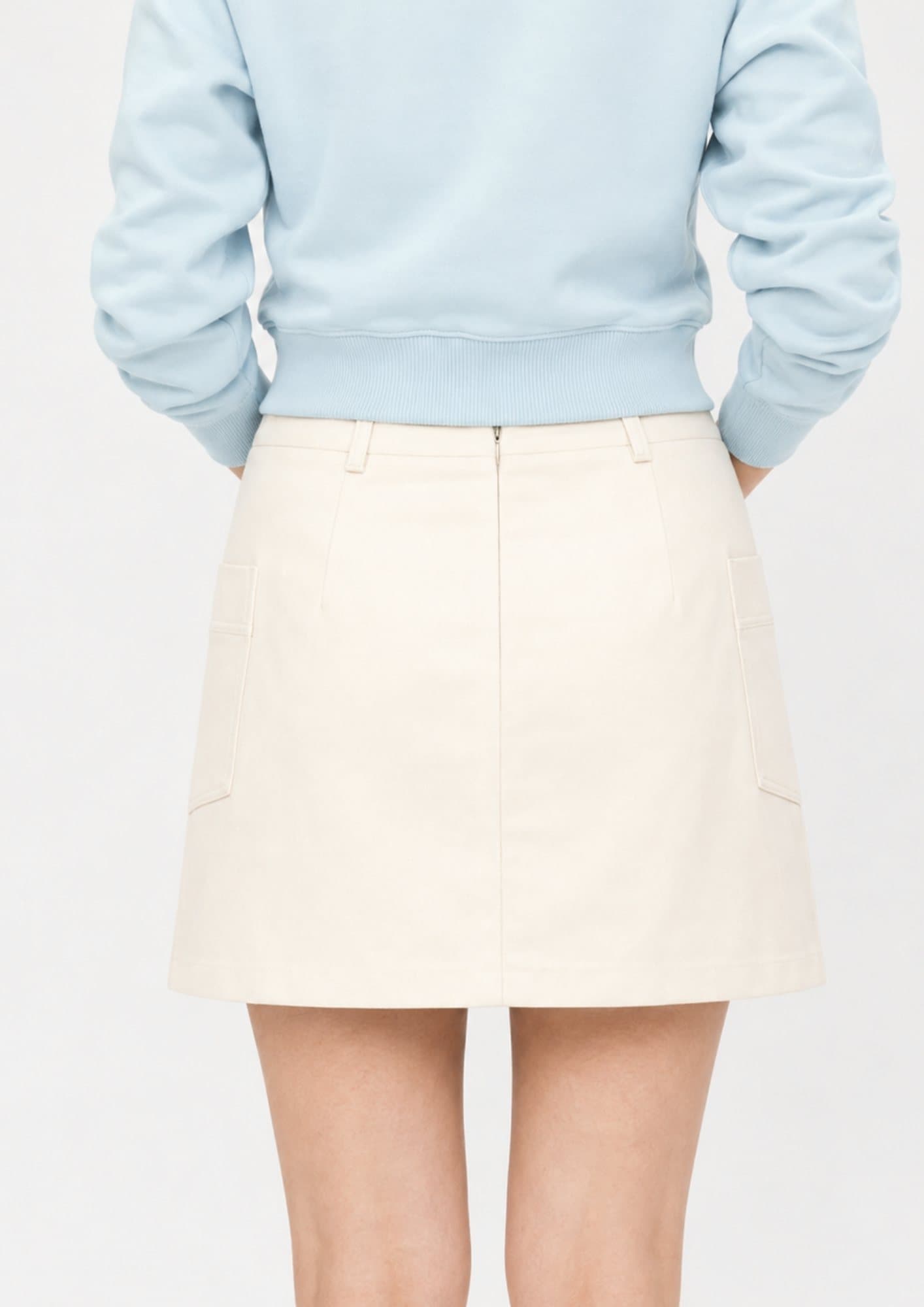 Office Mini Skirt - Cream