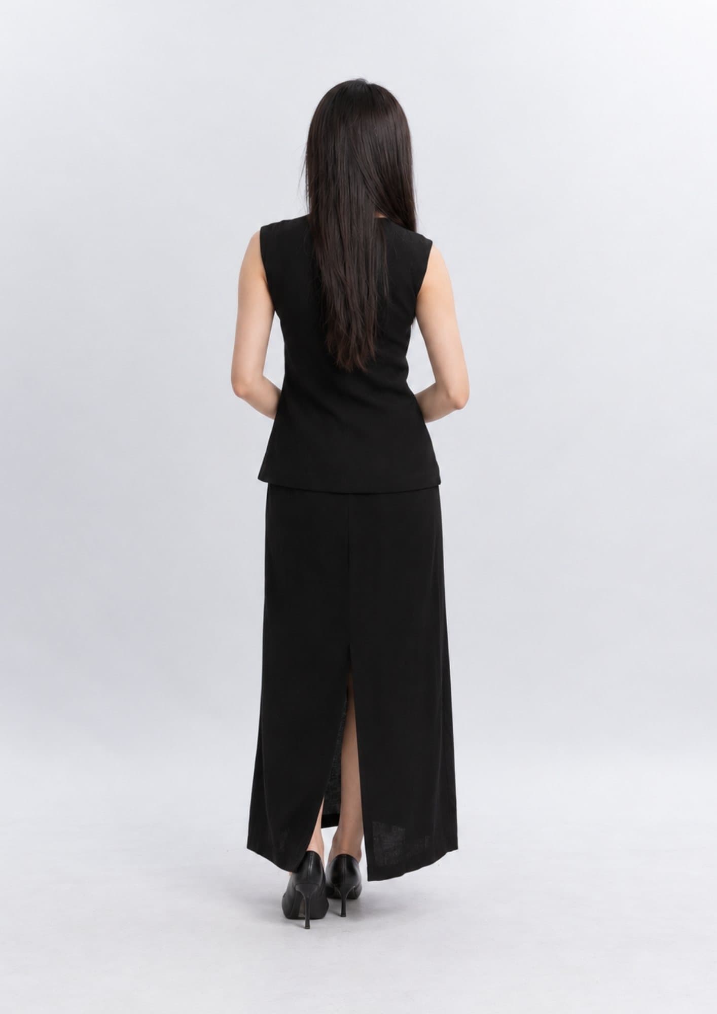Cotton Linen Long Skirt